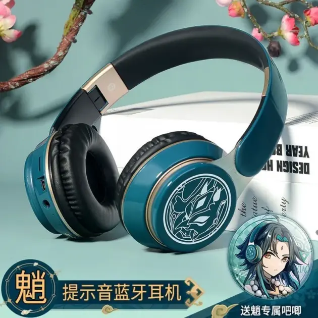 Genshin Impact Theme Headphones Audifonos Klee Xiao Beelzebul Hutao Zhongli Kaedeharakazuha Wireless Cosplay Bluetooth Headset