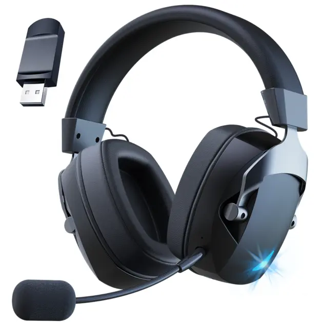 Acinaci 2.4GHz Wireless Gaming Headset for PS5, PS4 Gamers, PC, Nintendo Switch, Bluetooth Gaming Headphones and microphone