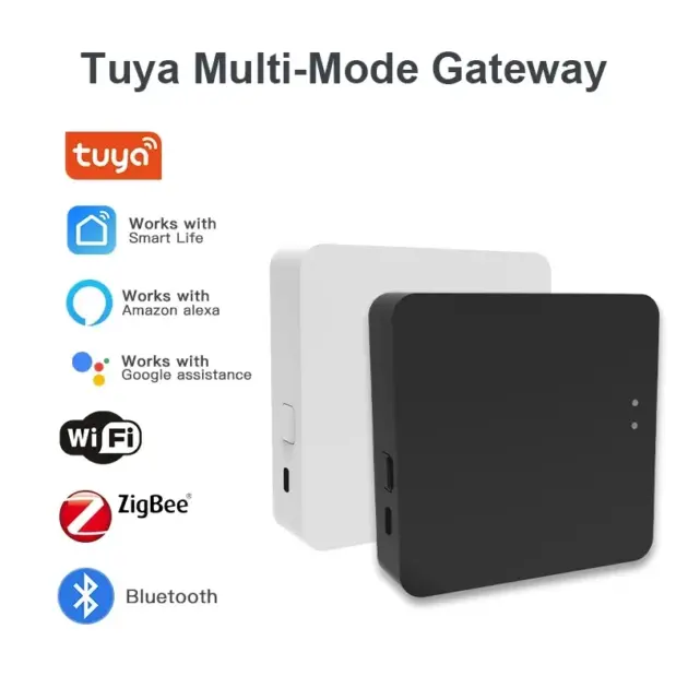 Tuya Smart Zigbee+ Bluetooth Gateway Multi-mode Hub Home Intelligence Automation DIY Bridge Alexa Google Voice Control