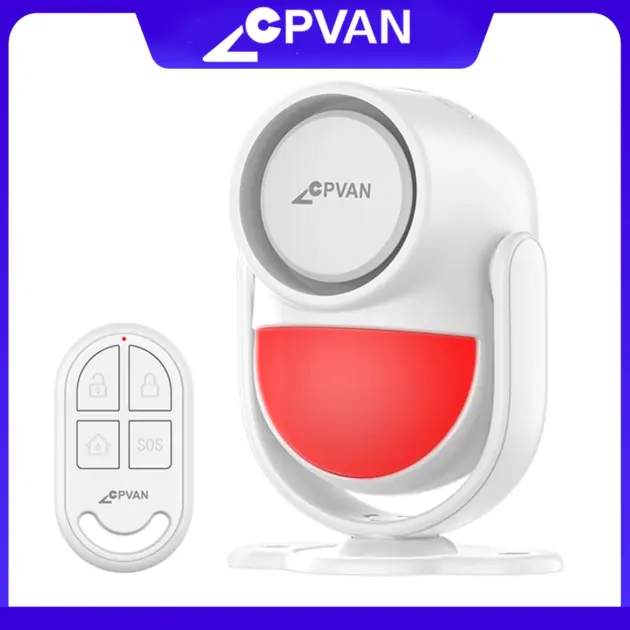 CPVAN Infrared Motion Detector for Home Burglar Alarm Sensor Security Protection Wireless 433MHz PIR Motion Sensor 125dB Sound
